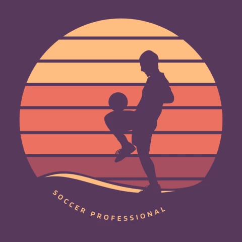 Plantilla de diseño de camiseta profesional de fútbol.