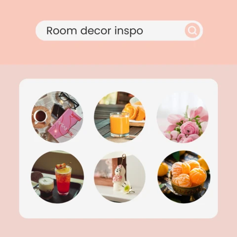 Aesthetic Room Decor Inspiration Instagram Post Design Template