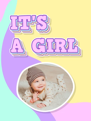 Bienvenido bebé niña plantilla de diseño