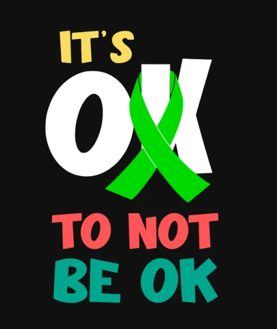 It's ok not to be ok plantilla de diseño de camiseta