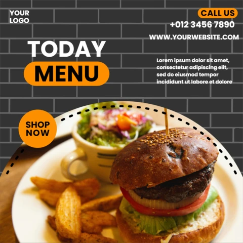 Brick Wall Collage Ad Instagram Post Design Template