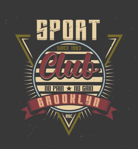 Sport Club Brooklyn Label T-Shirt Design Template