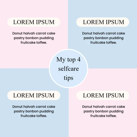 Selbstfürsorge Tipps Instagram Post Design Vorlage