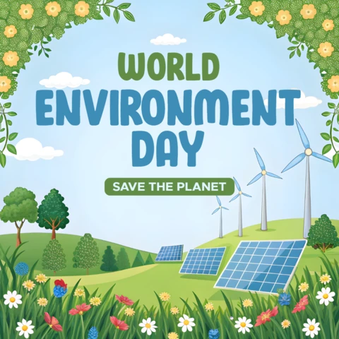 Template de design do dia mundial do meio ambiente ecológico para conscientização sustentável