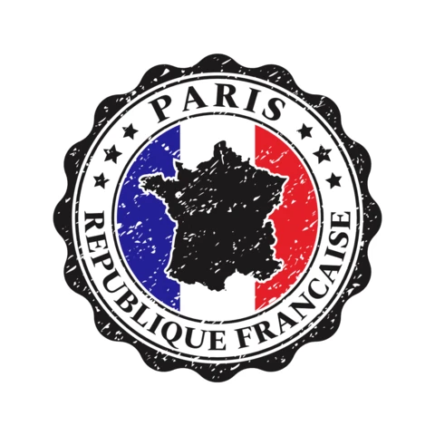 Modelo de design de logotipo de selo de Paris