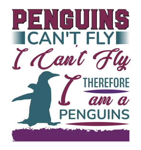 Playful Penguin Quote Design Template for Fun Graphics