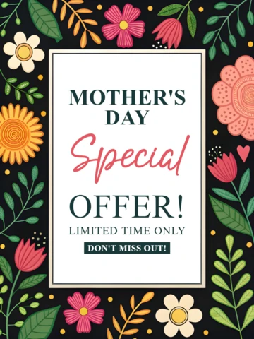 Floral Mother's Day Promotion Template - Editable Design for Special Offers
