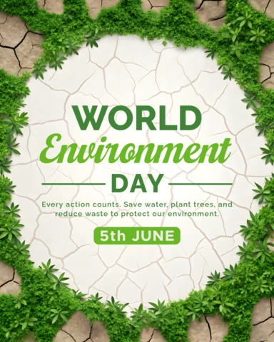 Design de terra seca para o template do dia mundial do meio ambiente