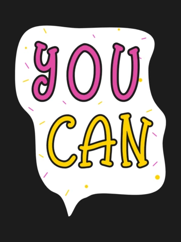 Motivational Creative You Can T-shirt Template Design