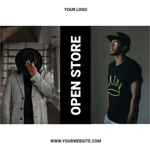 Open Store Fashion Sale Social Media Post Design Template