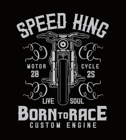 Born to Race Motorcycle T-shirt Design Template