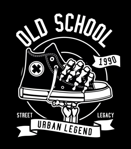 Old School Urban Legend Shoe T-shirt Design Template