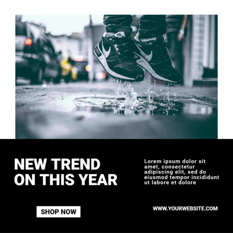 Modello di progettazione post Instagram per social media blog streetwear