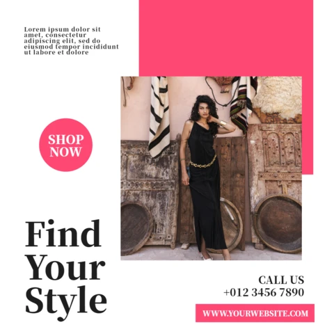 Fashion And Style Sale Instagram Post Design Template