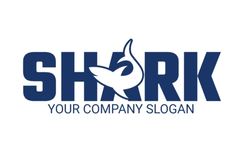 Shark Fish Logo Design Template