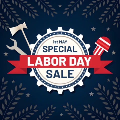 Labor Day Sale Design Template - Festive Retro Style for Promotions