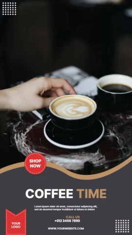 Coffee Time Instagram Story Post Design Template
