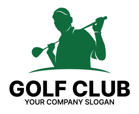 Modelo de design de logotipo de clube de golfe