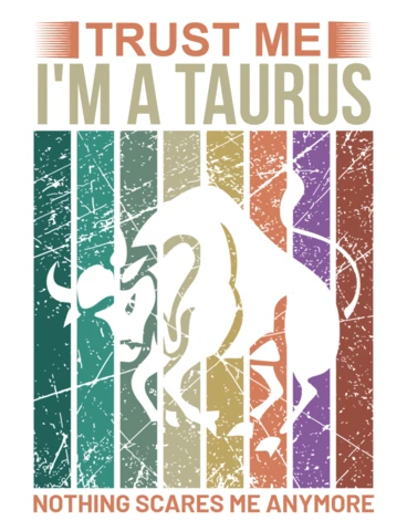 Editable Taurus Design Template with Retro Grunge Style