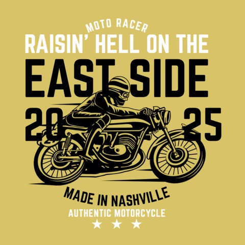 Plantilla de diseño de camiseta de hombre en moto