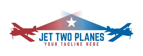 Plantilla de diseño de logotipo de avión a reacción