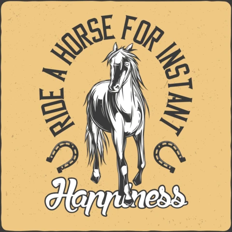 Le cheval, c'est le bonheur instantané, c'est le modèle de t-shirt