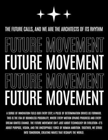 Bold Typography Poster Design Template for Future Movement Inspiration