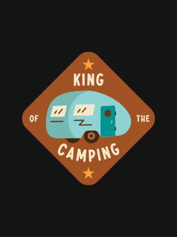 King Of The Camping RV Trailer T-shirt Template Design