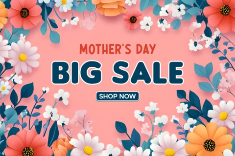 Diseño de plantilla de venta floral del día de la madre para campañas promocionales