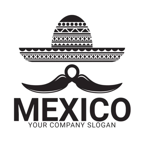 Mexico Cinco De Mayo Card Logo Design Template