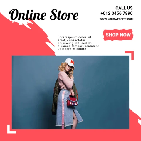 Online Store Sale Instagram Post Design Template