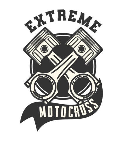 Plantilla de diseño de logotipo de motocross extremo