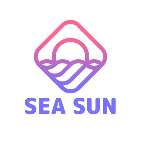 Sea Sun Logo Design Template