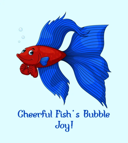 Cheerful Fish Design Template: Playful Cartoon Style for Kids' Projects
