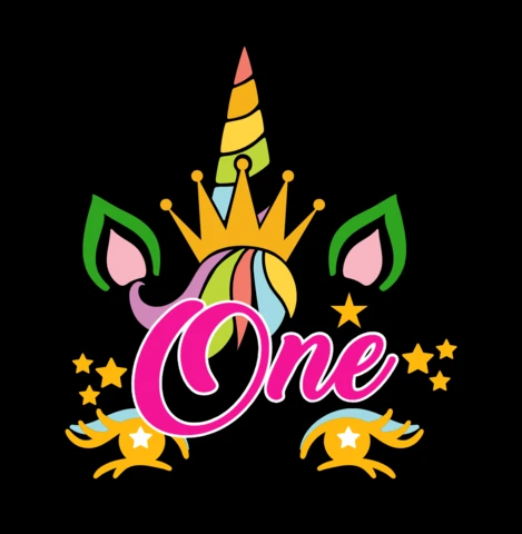 Unicorn Queen Typography T-shirt Design Template