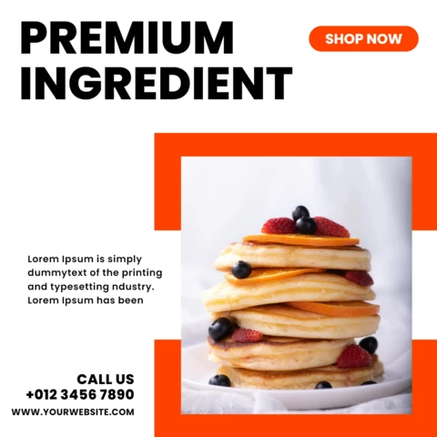 Plantilla de diseño de publicación en redes sociales para promoción de alimentos especiales
