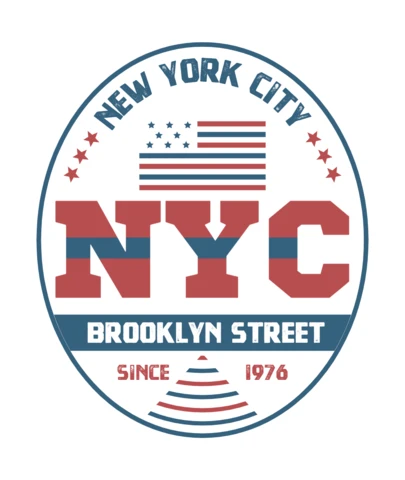 NYC Brooklyn Street Typography T-Shirt Design Template