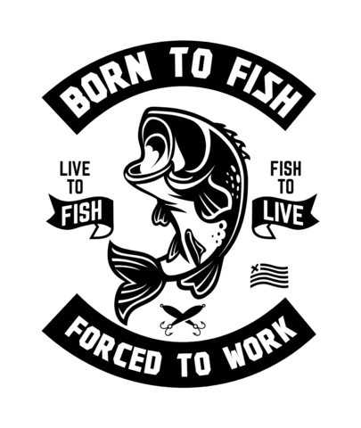 Born To Fish T-Shirt Design Template