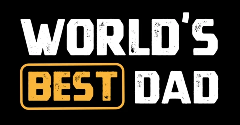 World's Best Dad T-shirt Design Template