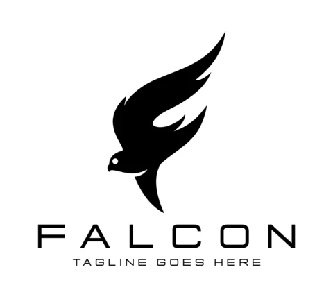 Letter F Falcon Logo Design Template