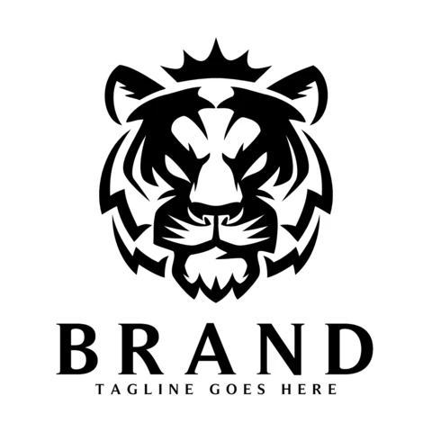 Tiger Head Logo Design Template