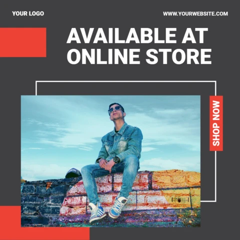 Grey And Red Collage Instagram Post Design Template