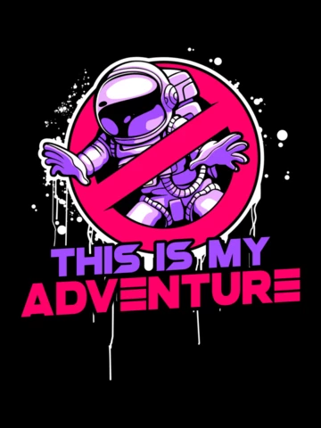 This Is My Cosmos Adventure With Astronaut T-shirt Design Template