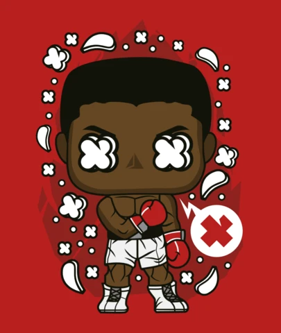 Boxing Legend Mohamed Ali Pop T-Shirt Design Template