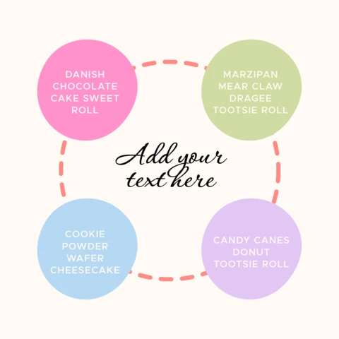 Circular Chart Infographic Pastel Instagram Post Design Template