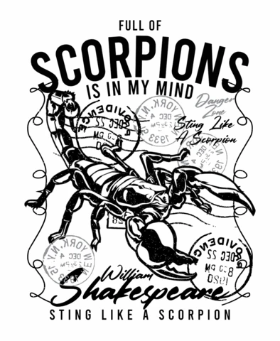 Scorpions In My Mind T-Shirt Design Template