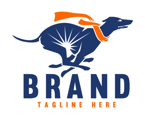 Plantilla de diseño de logotipo de carreras de galgos