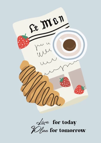 Modèle d'affiche de journal rétro
