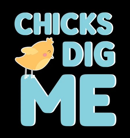 Easter Sunday Chicks Dig Me T-Shirt Design Template