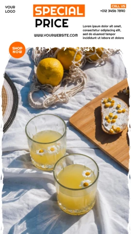 Bright Restaurant Advertising Instagram Story Post Design Template